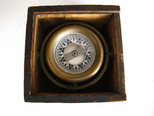 A rare lifeboat compass from the S.S. Evangeline circa 1927-1945
